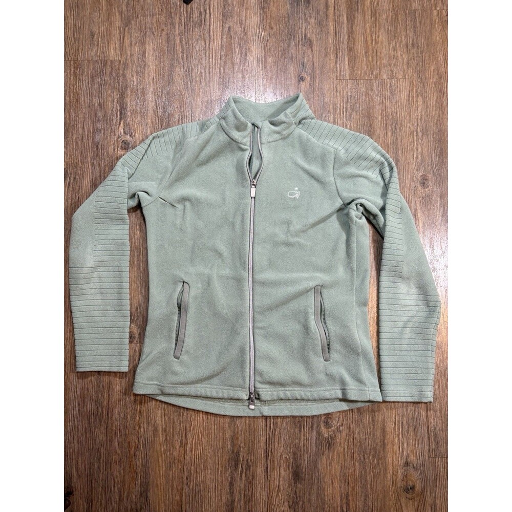 KJUS Maxima Jacket Women 38/M Green Masters Golf Logo Fleece Full Zip Golf